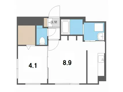 PREMIER-IST N.43(1DK/2階)の間取り写真