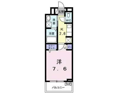メゾン セレーナ(1K/2階)の間取り写真