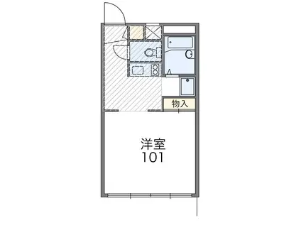 レオパレスヴェルドミールMIKI(1K/1階)の間取り写真