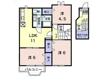 モアステ-ジ(3LDK/2階)の間取り写真