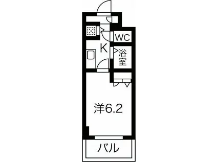 プレミアムコート名古屋金山インテルノ(1K/5階)の間取り写真