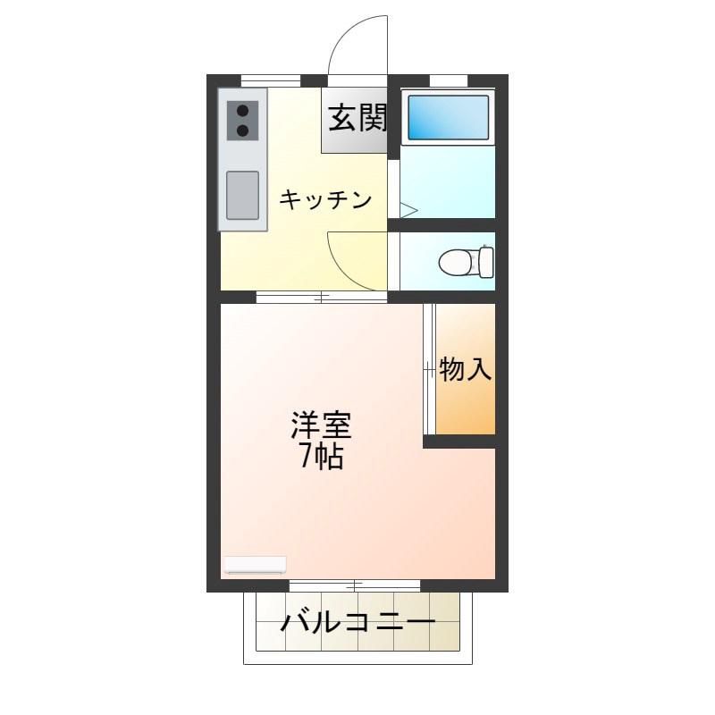 AP-MOKA(1K/2階)の間取り写真