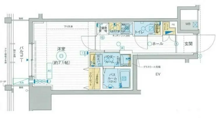 エステムプラザTOKYO RISE 6階階 間取り