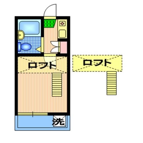 レオパレスα(1K/2階)の間取り写真