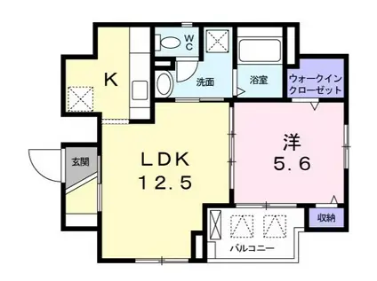 S.グレイス(1LDK/5階)の間取り写真
