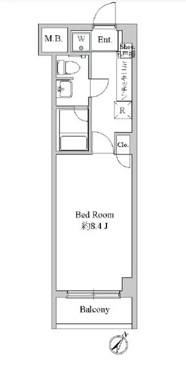 ソレイユ鶴瀬 3階階 間取り