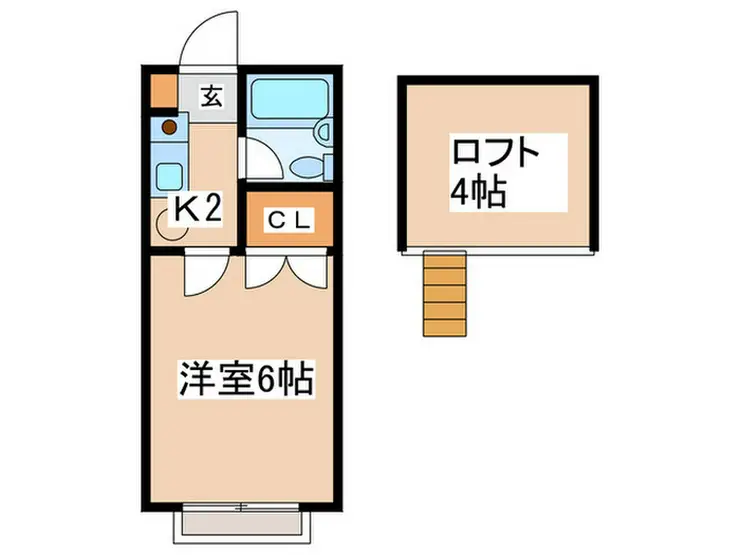 アップルハイツみさを 2階階 間取り