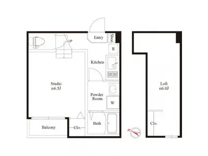 シーサイドヴィラ(ワンルーム/1階)の間取り写真