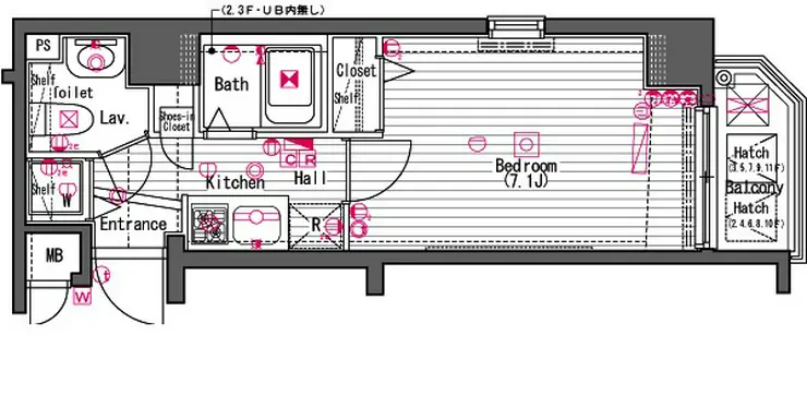 ガラ・シティ横浜西口 7階階 間取り