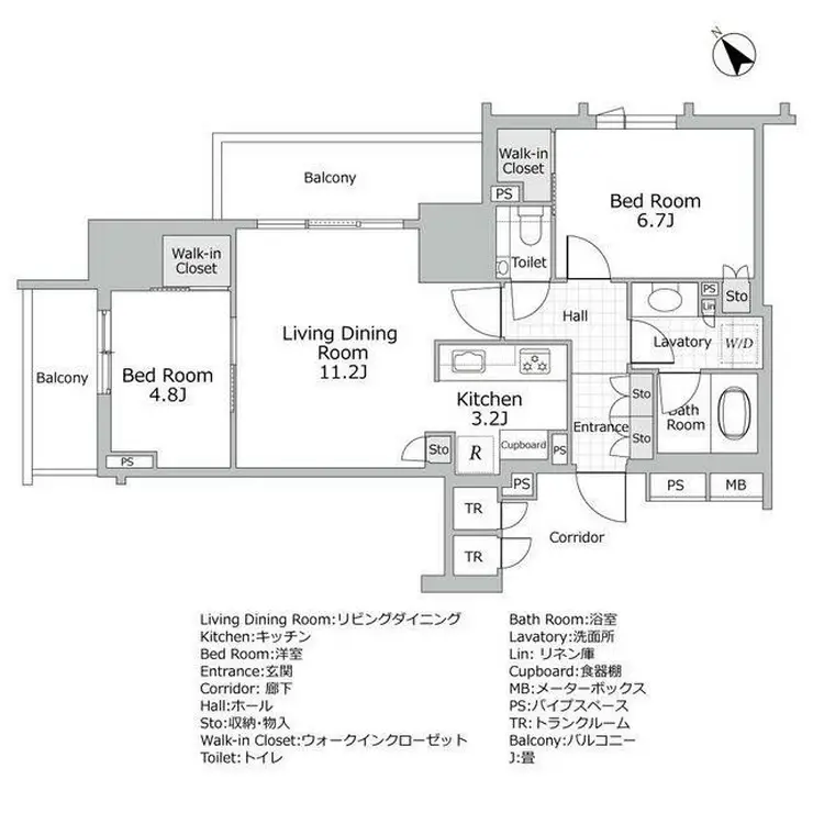 ブランズ愛宕虎ノ門 3階階 間取り
