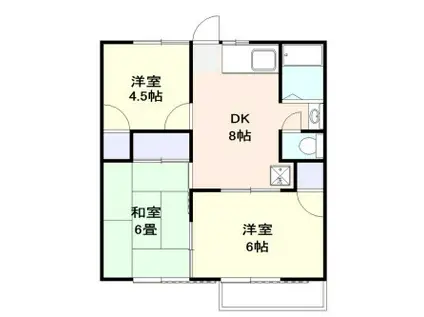 平成ハイツ(3DK/2階)の間取り写真