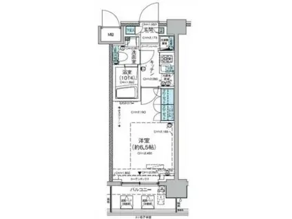 レジディア蒲田V(1K/2階)の間取り写真