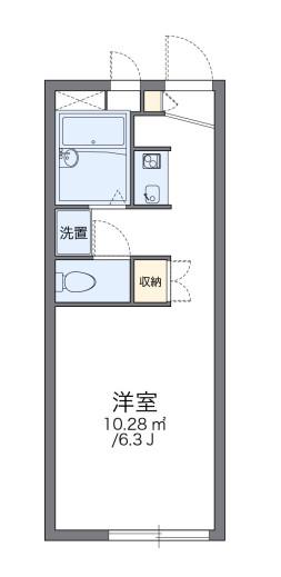レオパレス兵庫(1K/1階)の間取り写真