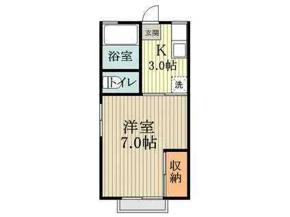 アメニティ(1K/1階)の間取り写真