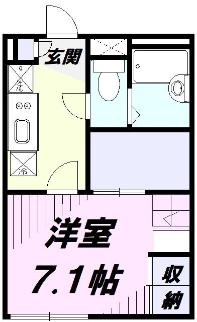 レオパレスサンシン(1K/3階)の間取り写真