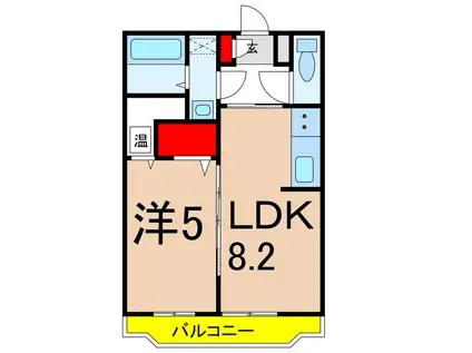 MIGNONNE(1LDK/2階)の間取り写真