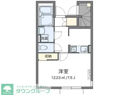 クレイノファウンデーション美好(1K/1階)の間取り写真