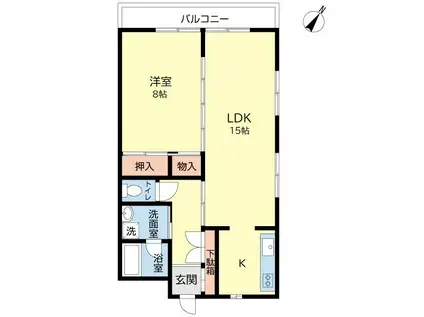 アーバンハウス西堀(1LDK/10階)の間取り写真