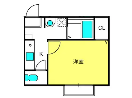 ラーリア大宮(1K/1階)の間取り写真