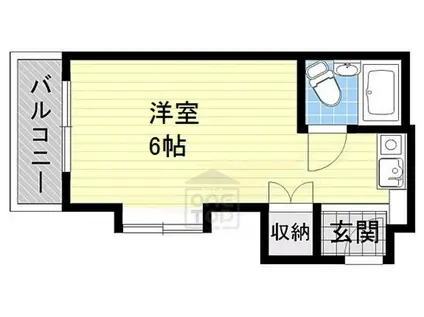 ガルボ茨木(1K/2階)の間取り写真