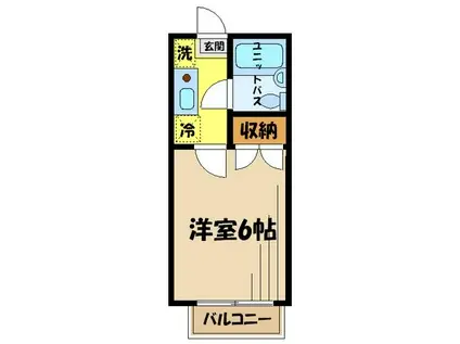 リバレッジ東小金井(1K/1階)の間取り写真