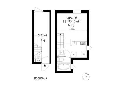 CF1310(1LDK/4階)の間取り写真