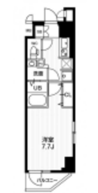 N-STAGE亀戸II(1K/6階)の間取り写真