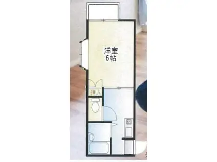 アパートメント KUKI(1K/2階)の間取り写真