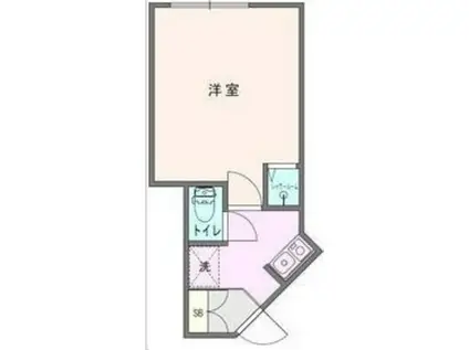 メイプル末廣21(1K/1階)の間取り写真