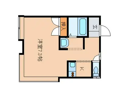 CITY CABIN(1K/1階)の間取り写真