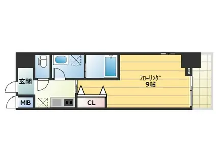 LAULEAKASHIMA(1K/2階)の間取り写真