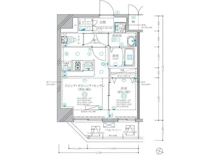 ディアレイシャス東別院IV(1LDK/11階)の間取り写真