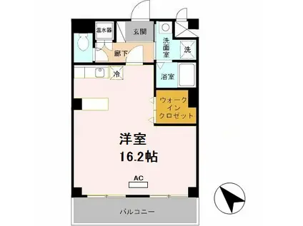 ウェスタンフォレスト(ワンルーム/3階)の間取り写真