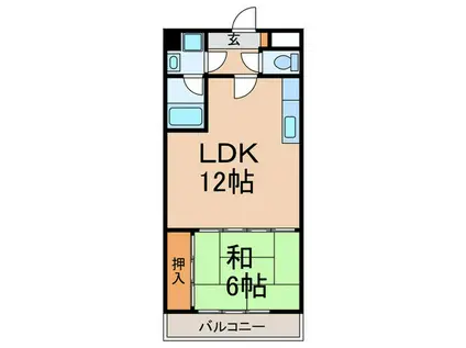 YKハイツ旭が丘(1LDK/3階)の間取り写真