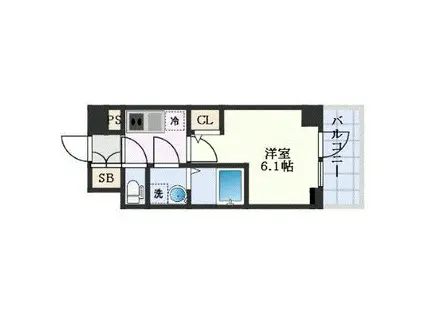 エスリード弁天町ノース RESIDENCE(1K/4階)の間取り写真