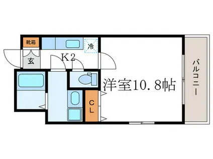 メゾンブレス(1K/2階)の間取り写真