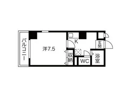 AZURTORII(1K/4階)の間取り写真