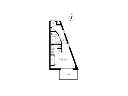 ラグジュアリーアパートメント森下(ワンルーム/2階)の間取り写真