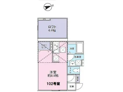 GRAND MERE(ワンルーム/1階)の間取り写真