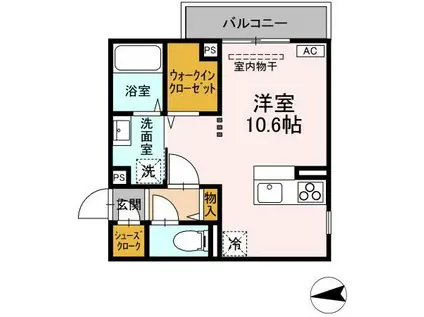 ロイヤルステージ横浜町(ワンルーム/2階)の間取り写真