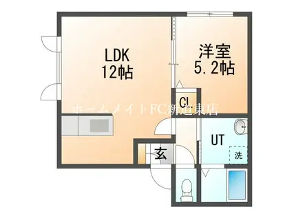 SH43(1LDK/2階)の間取り写真