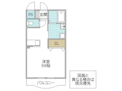 WOOD・HILLひたち野(ワンルーム/3階)の間取り写真