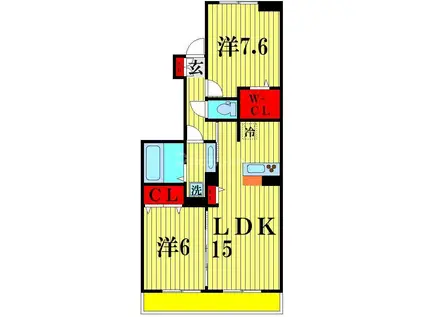 なんてんの郷III(2LDK/1階)の間取り写真