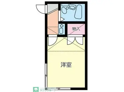 ユナイト白楽コリンの杜(1K/1階)の間取り写真