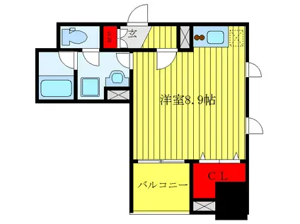 プライムアーバン板橋(ワンルーム/3階)の間取り写真