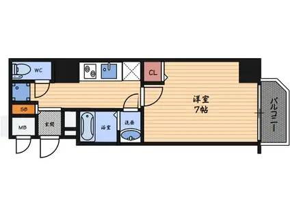 レグゼスタ福島2(1K/2階)の間取り写真