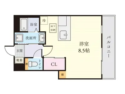 LA BELLACASA(ワンルーム/5階)の間取り写真