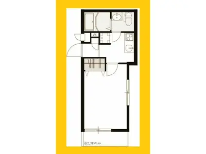 リブリ三ッ沢フラッツ(1K/2階)の間取り写真