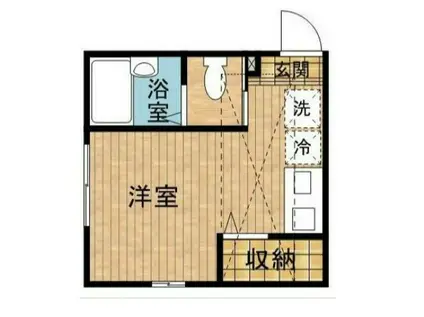 ハーミットクラブハウス六角橋(ワンルーム/1階)の間取り写真