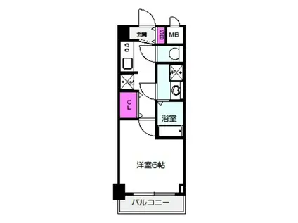 クレアート北大阪レヴァンテ(1K/9階)の間取り写真